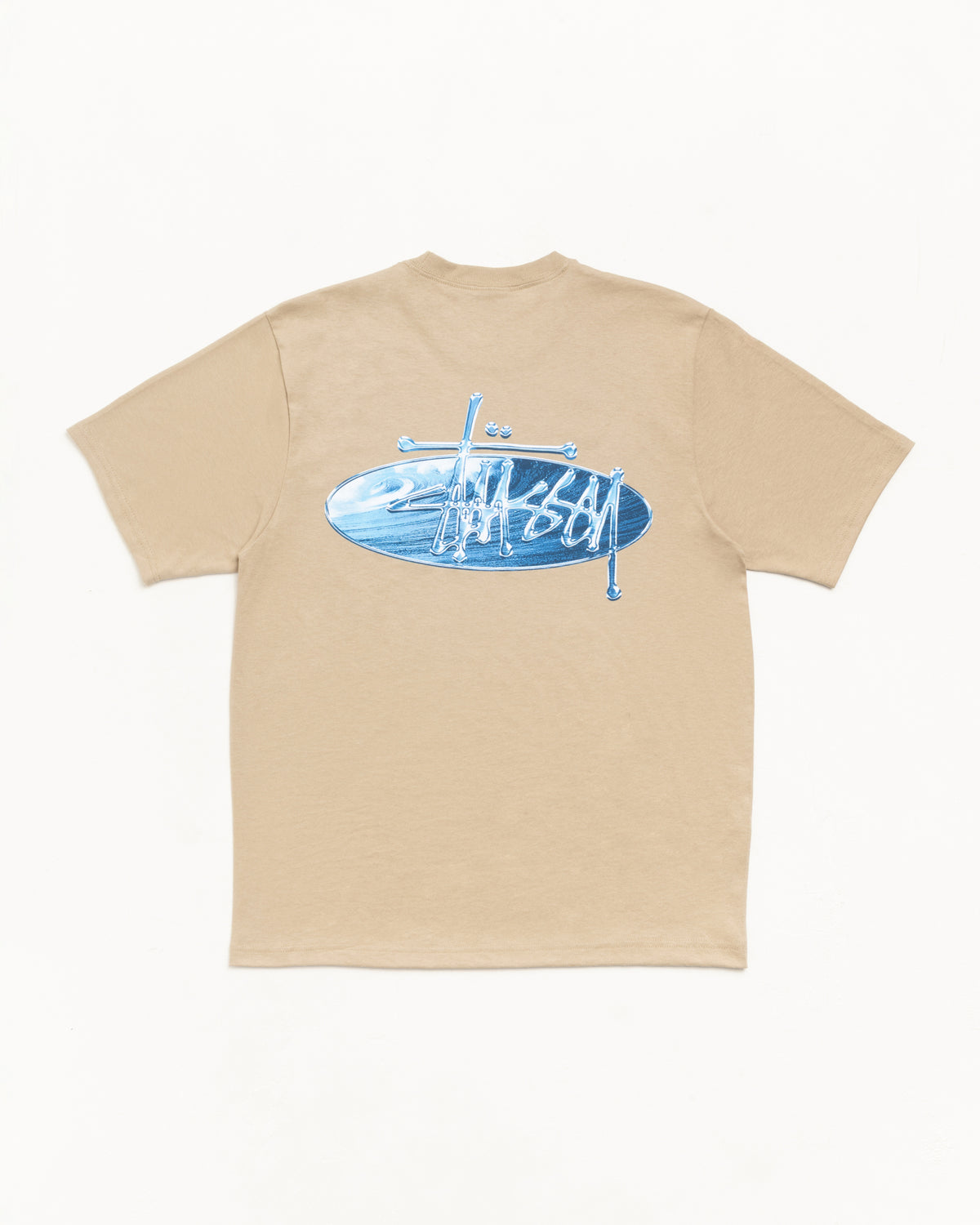 Wave Oval Tee – Khaki | Tees | Stüssy