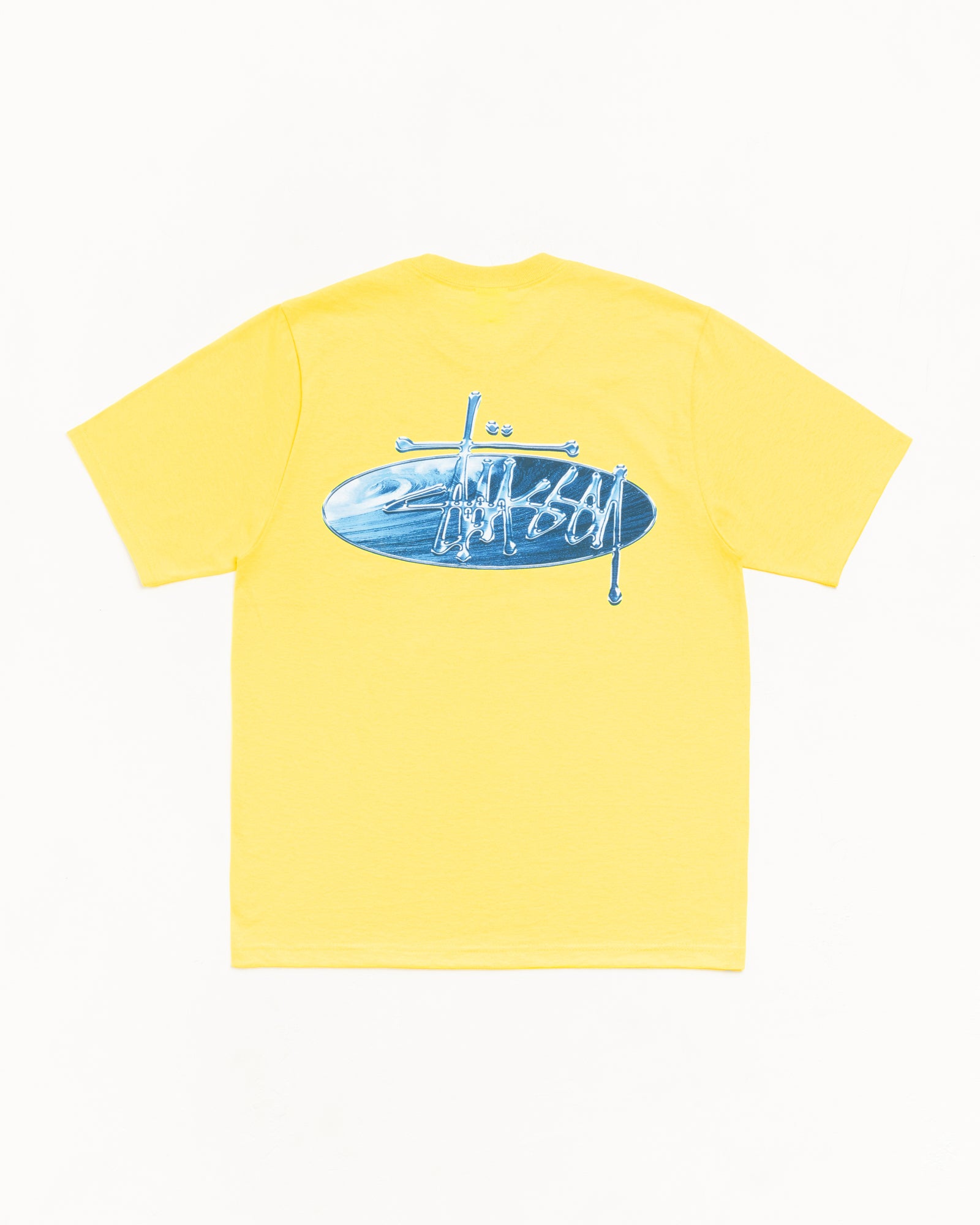 Wave Oval Tee Mens Short Sleeve In Lemon