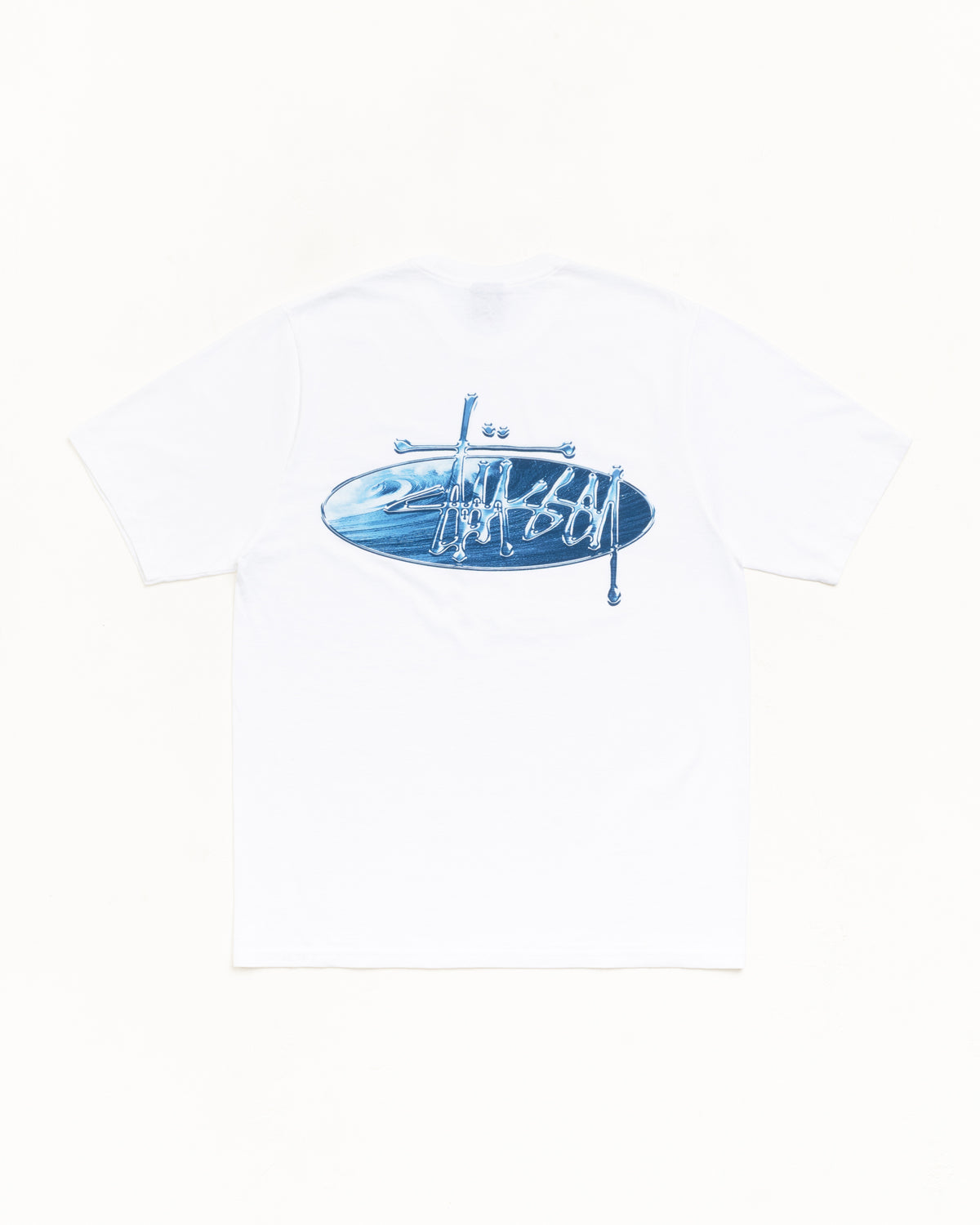 Wave Oval Tee – White | Tees | Stüssy