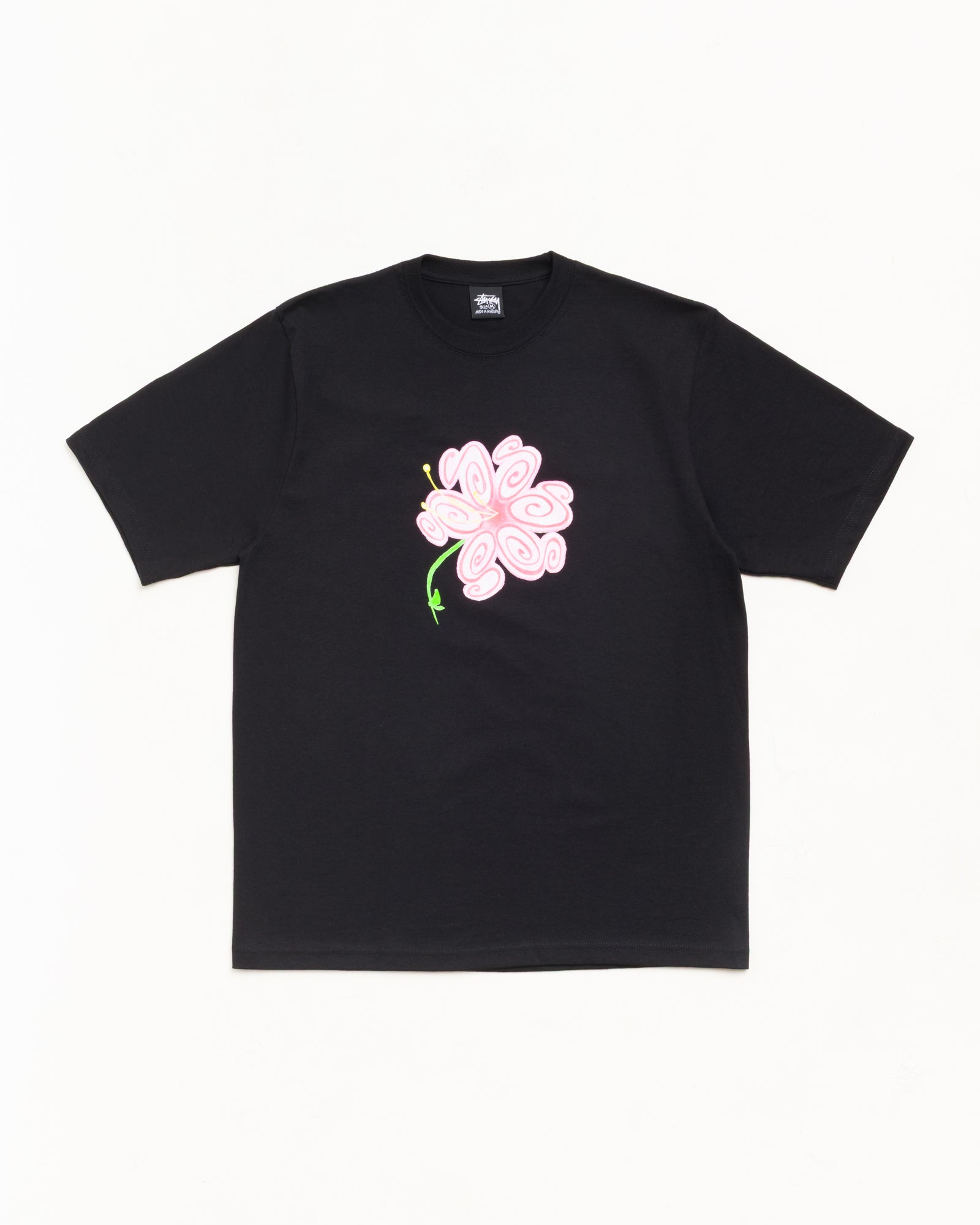 S Flower Tee Unisex Short Sleeve In Black