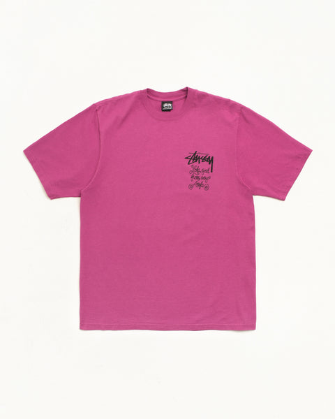Any Angle Pig. Dyed Tee Mens Short Sleeve In Berry