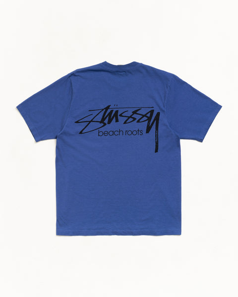 Beach Roots Pig. Dyed Tee Unisex Short Sleeve In Indigo