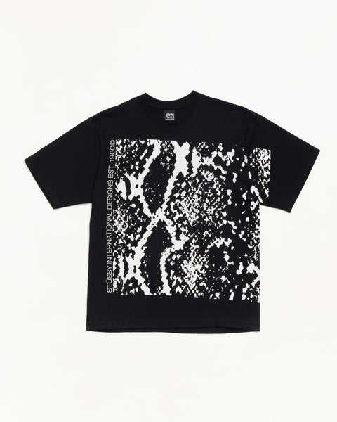 Snakeskin Tee Unisex Short Sleeve In Black