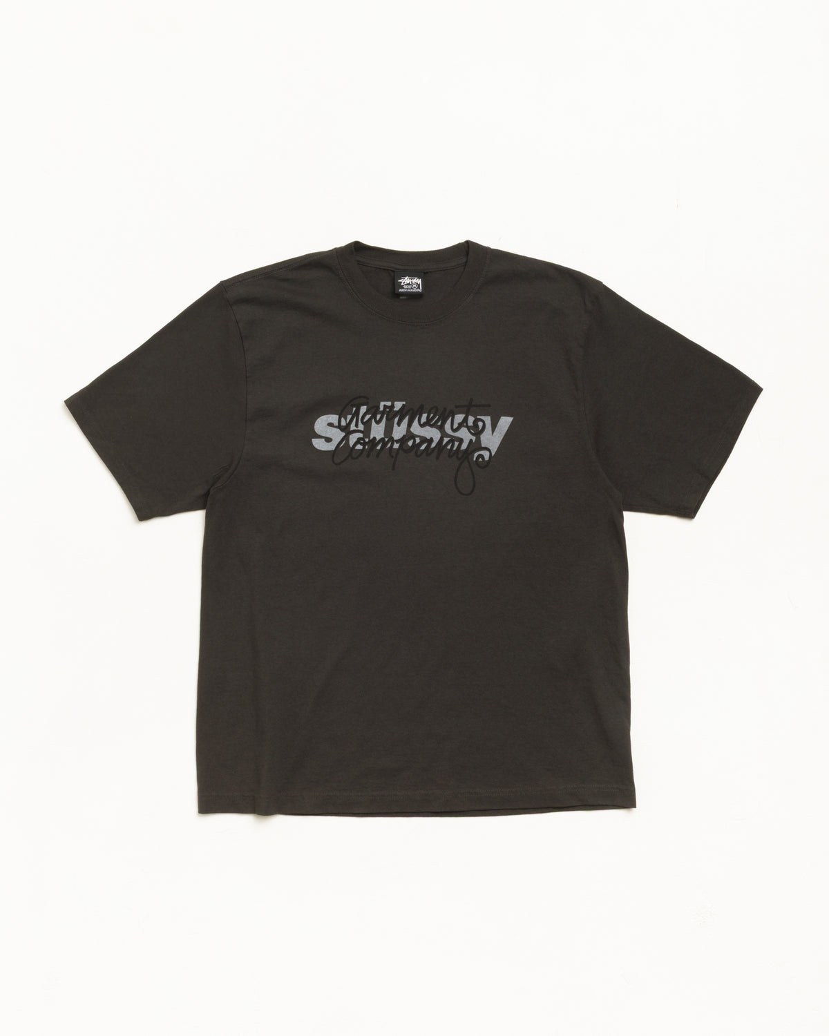 Garment Co. Pig. Dyed Tee Unisex Short Sleeve In Faded Black