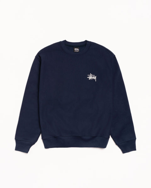 Basic Stüssy Crew – Navy | Crew Sweats | Stüssy