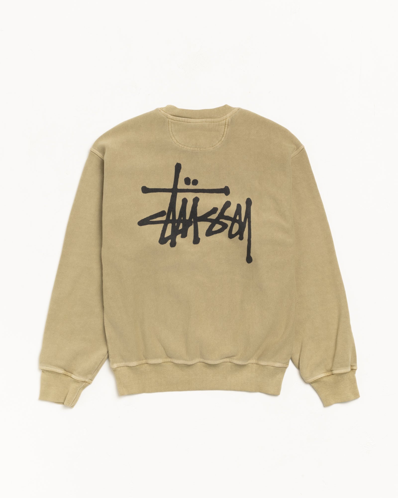 Basic Stussy Pig. Dyed Crew Mens Long Sleeve In Elm