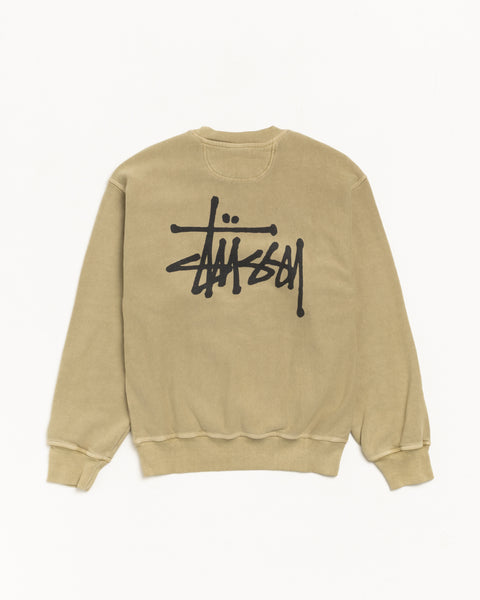 Basic Stussy Pig. Dyed Crew Mens Long Sleeve In Elm