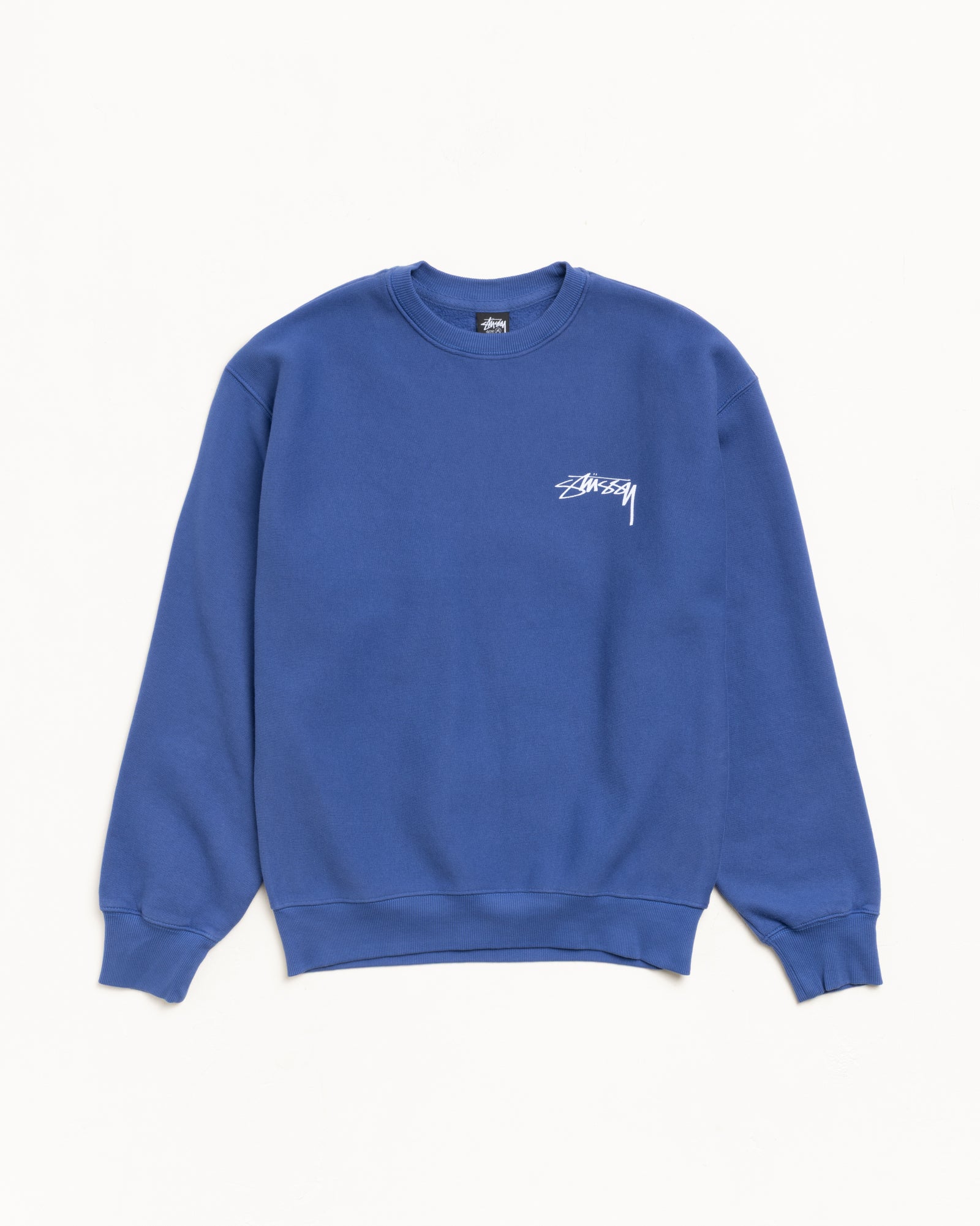 Skate Stack Gar. Dyed Crew Mens Long Sleeve In Indigo