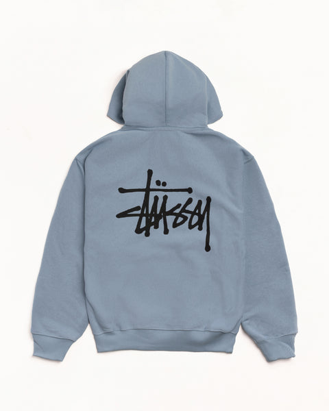 Basic Stussy Hood Mens Long Sleeve In Slate