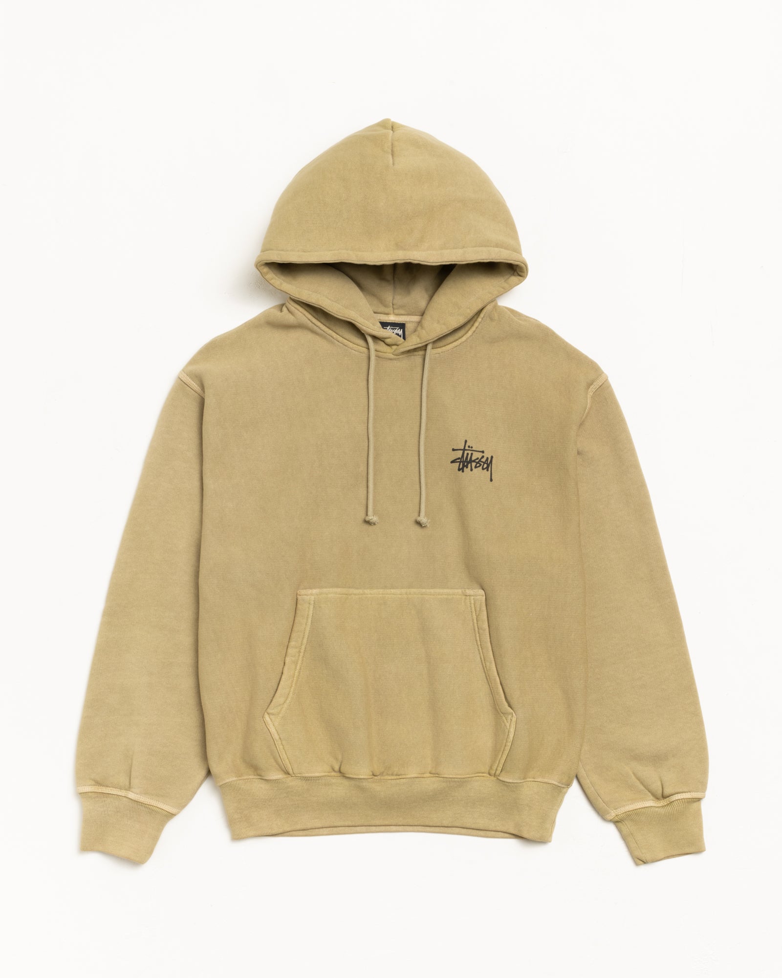 Basic Stussy Pig. Dyed Hood Mens Long Sleeve In Elm