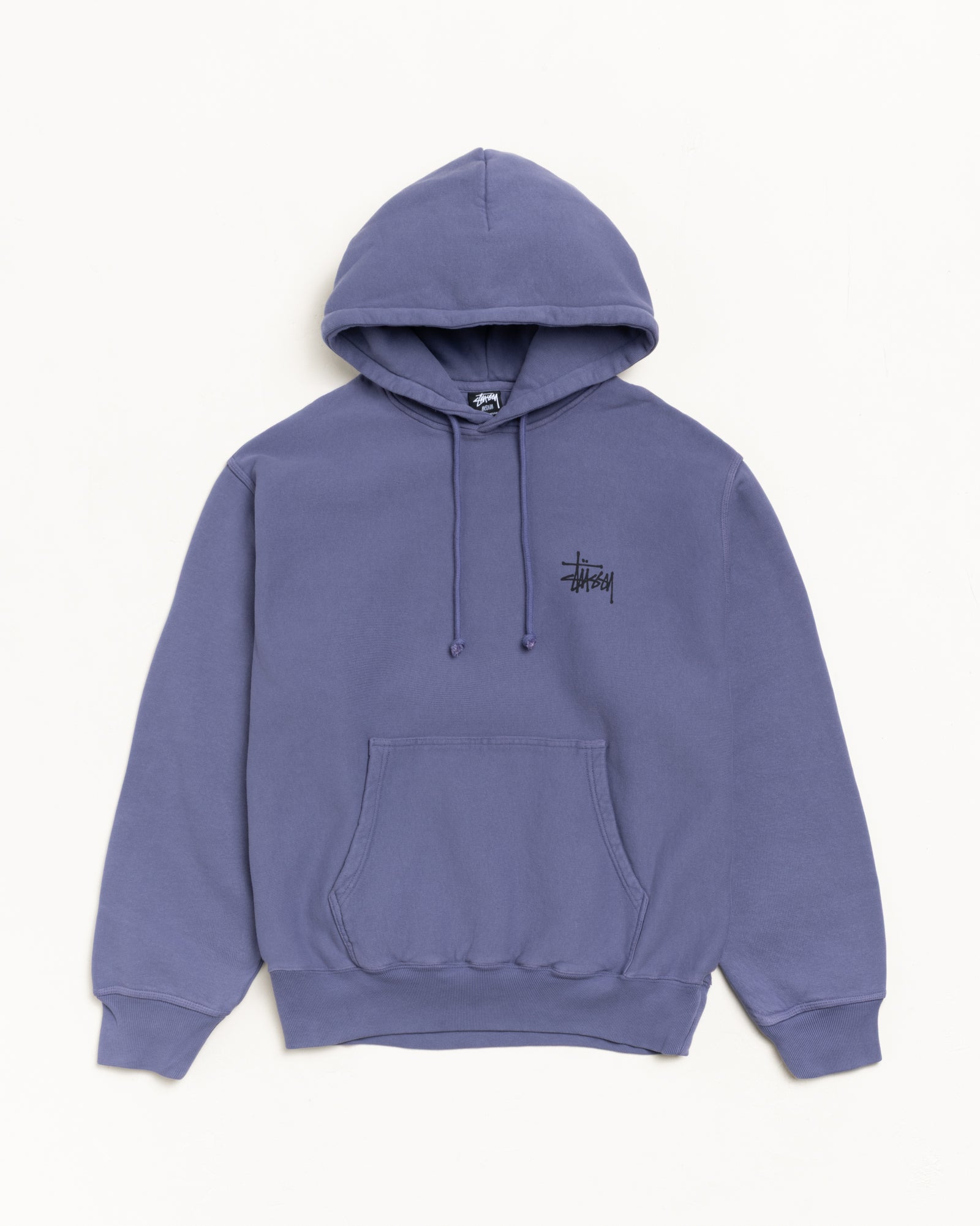 Basic Stussy Pig. Dyed Hood Mens Long Sleeve In Grape