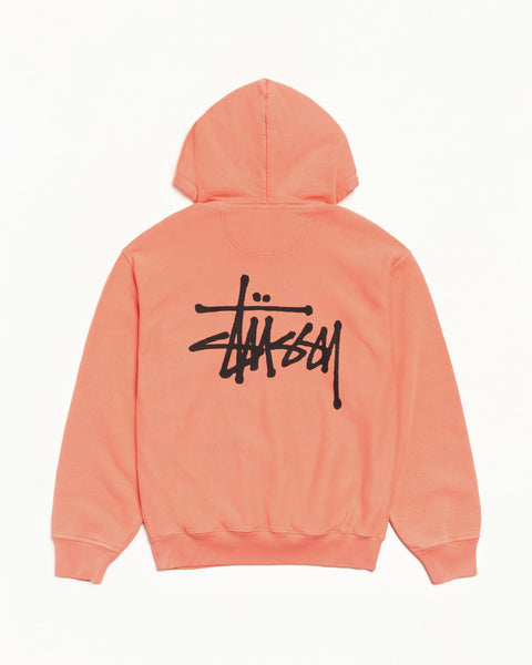 Basic Stussy Pig. Dyed Hood Mens Long Sleeve In Sherbert