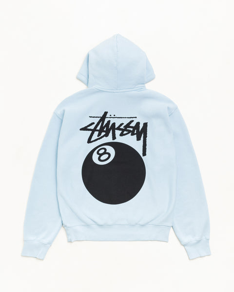 8 Ball Gar. Dyed Hood Mens Long Sleeve In Sky Blue