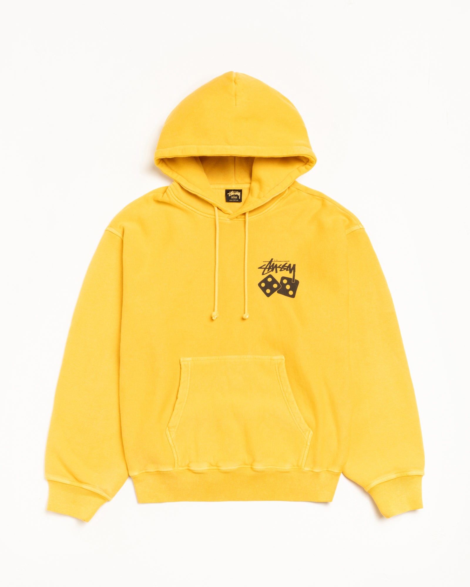 Dice Pig. Dyed Hood Mens Long Sleeve In Yellow