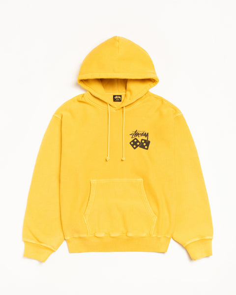 Dice Pig. Dyed Hood Mens Long Sleeve In Yellow