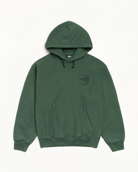 Stussy Wear Pig. Dyed Hood Mens Long Sleeve In Pine
