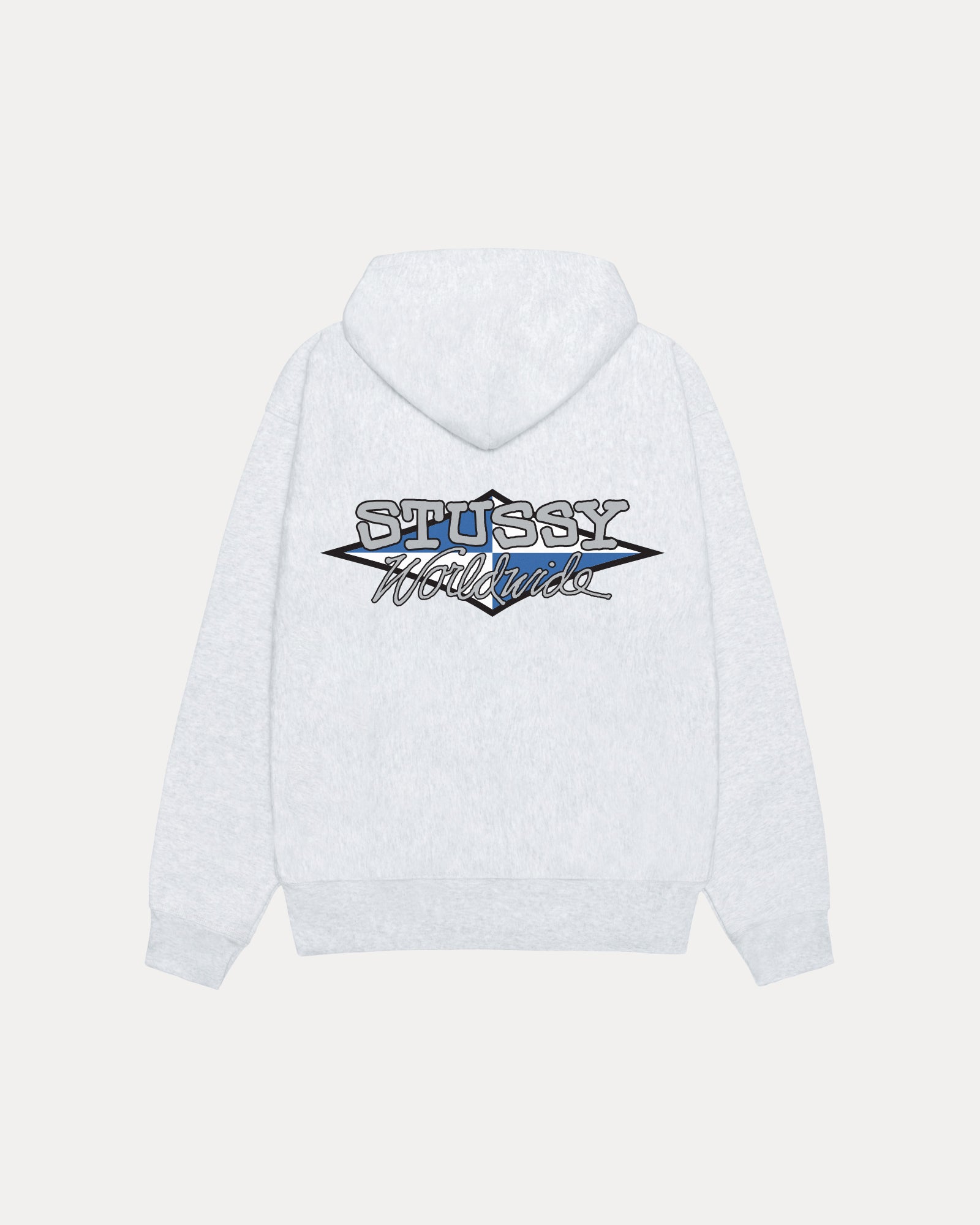 Worldwide Diamond Hoodie – Ash Heather Sweats Stüssy