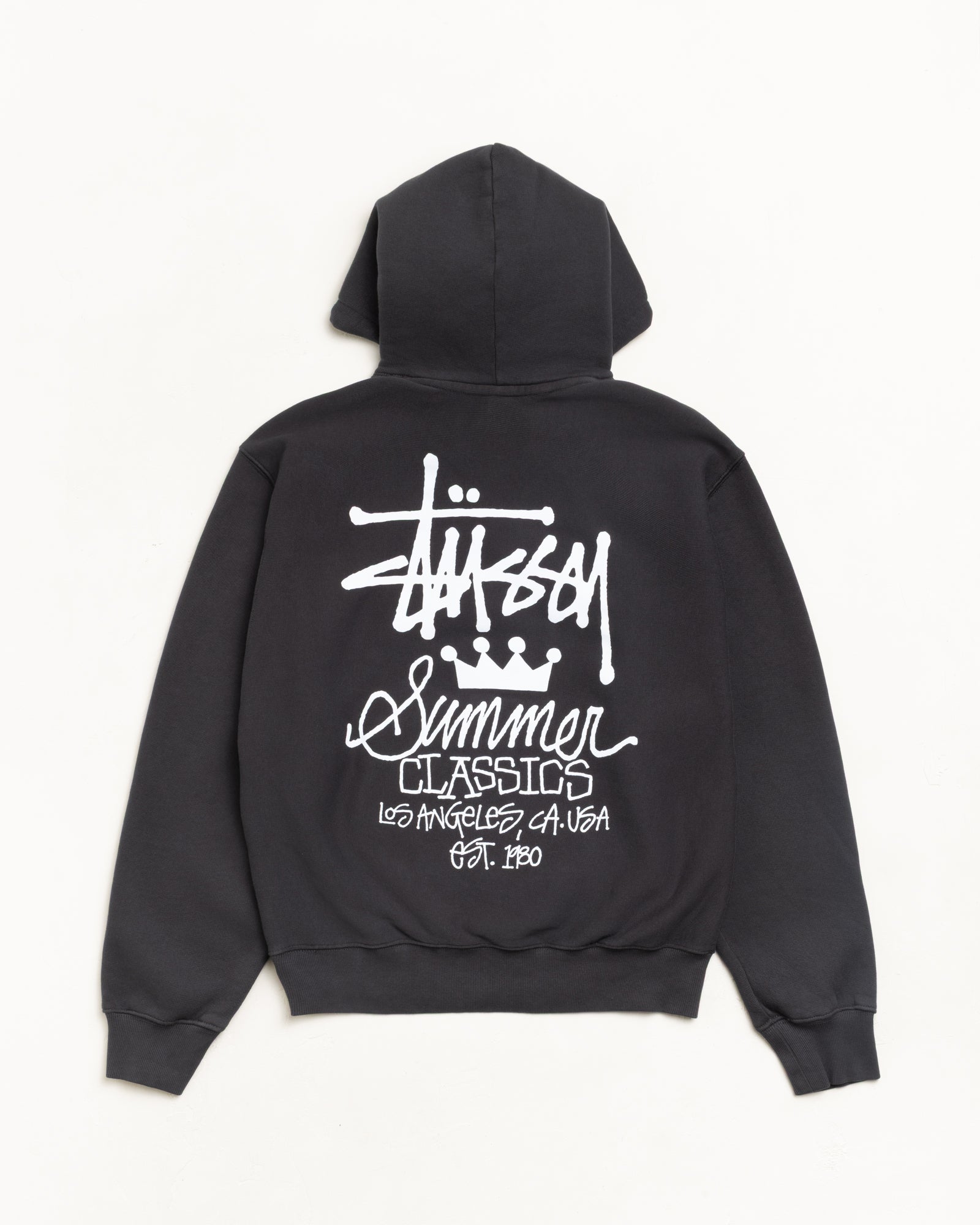 Summer Classics Hoodie Garment Dyed – Faded Black | Sweats | Stüssy