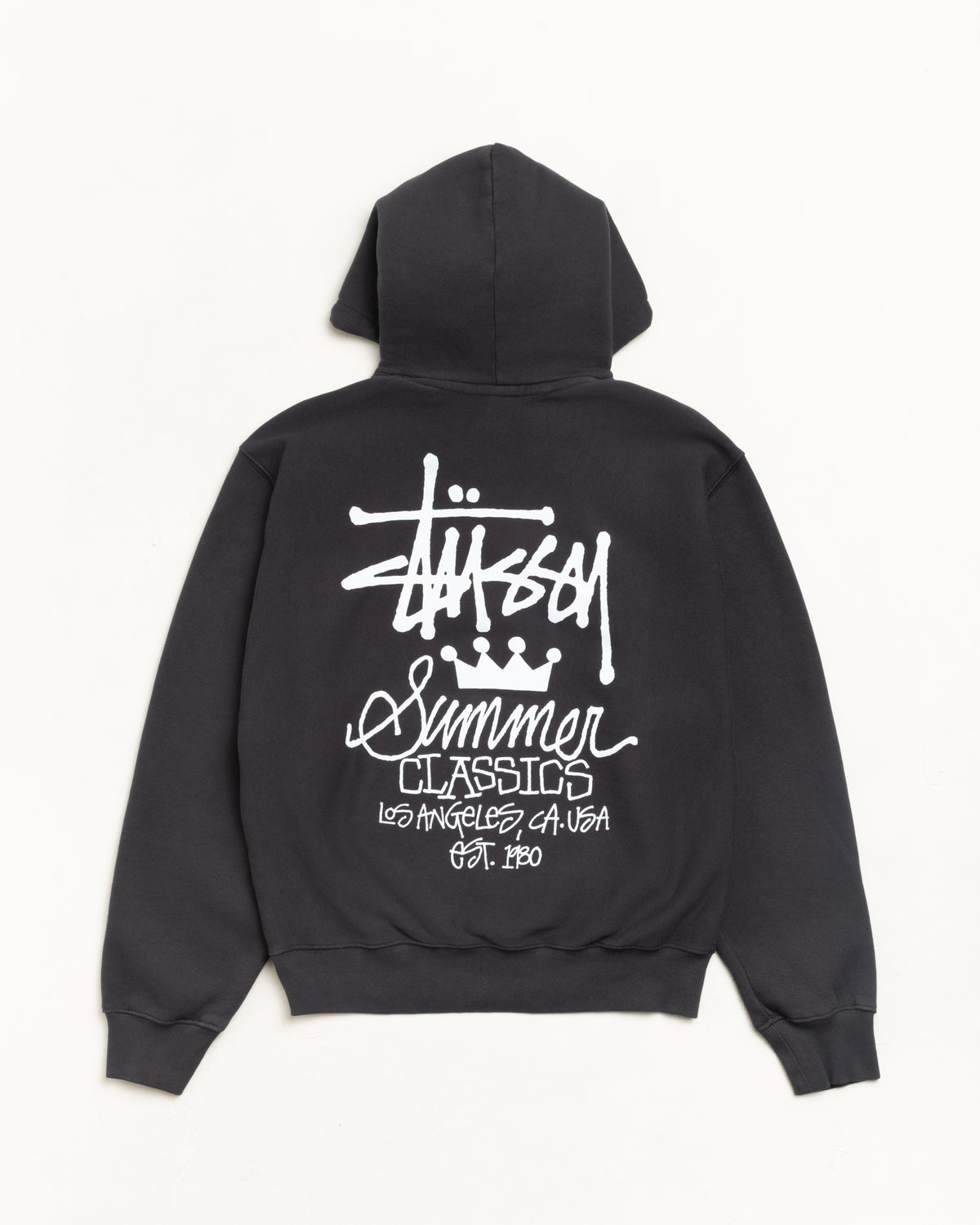 Summer Classics Hoodie Garment Dyed – Faded Black | Sweats | Stüssy