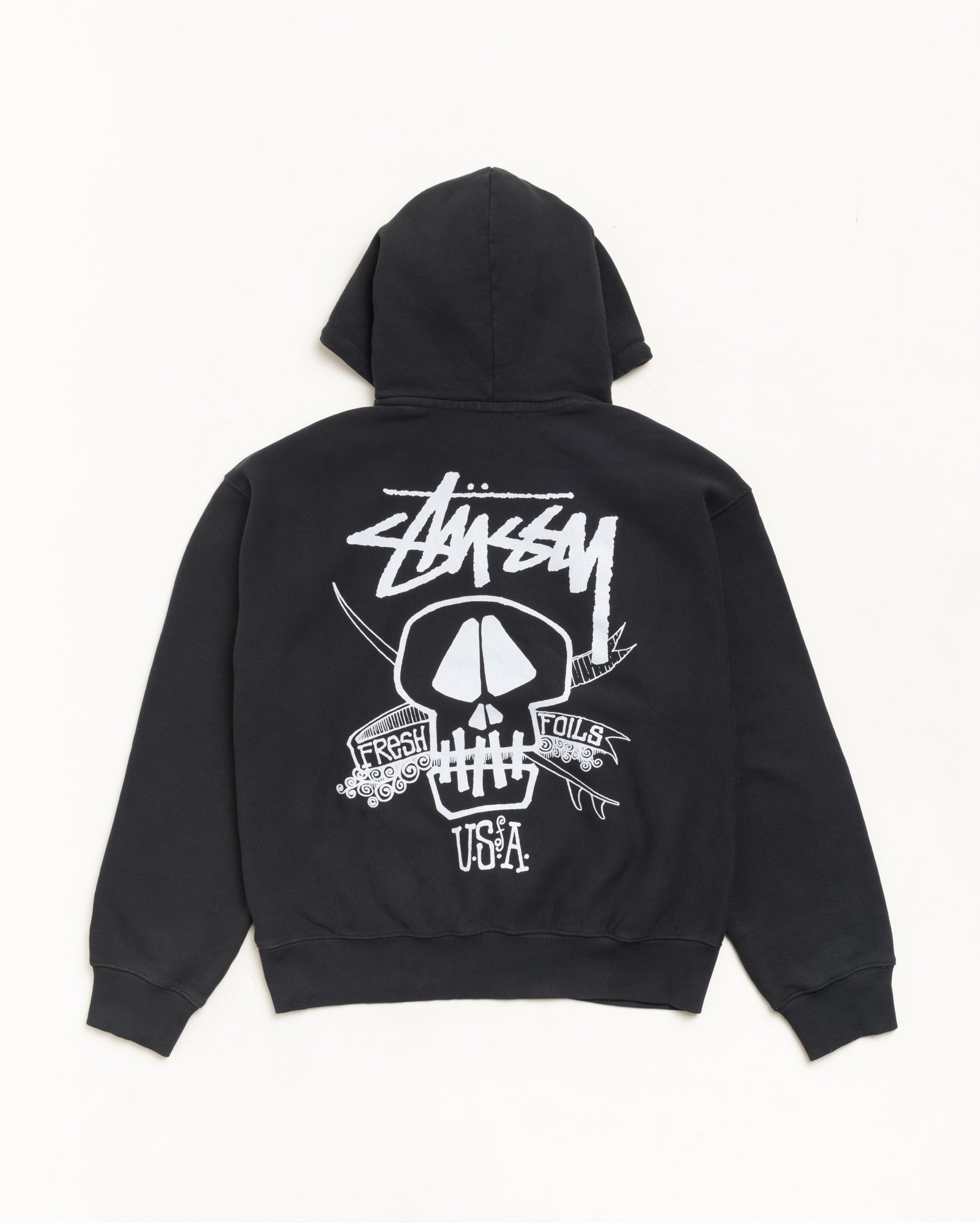 stussy ステューシー　ロゴフーディ Fresh Foils Hoodie Garment Dyed - Faded Black | Sweats | Stüssy