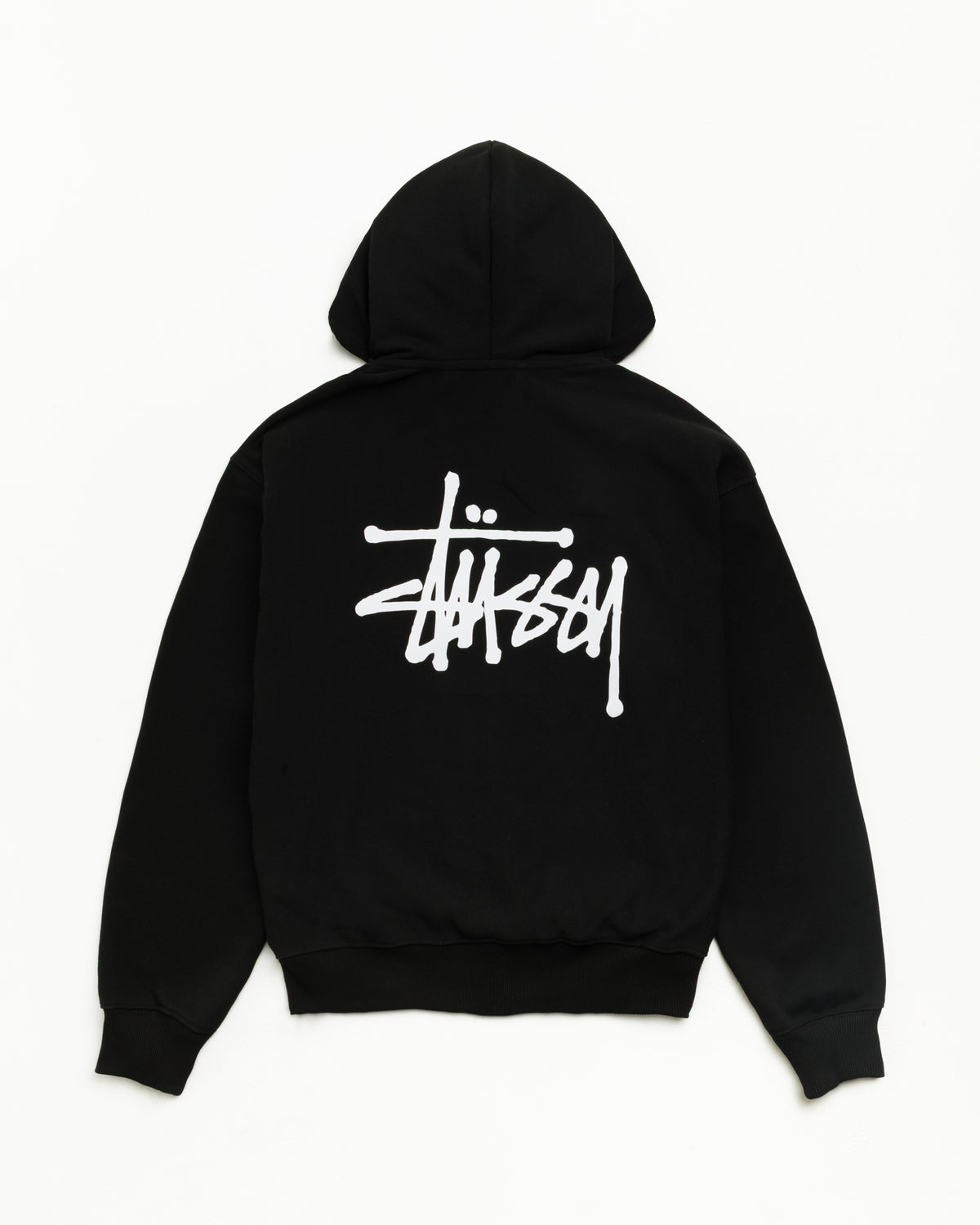 Basic Stüssy Zip Hoodie - Black | Sweats | Stüssy
