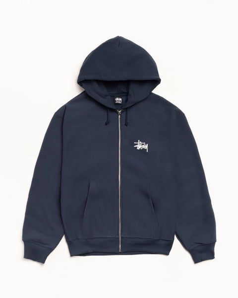 Stussy フード付きネイビージャケット Basic Stüssy Zip Hoodie – Navy | Sweats | Stüssy