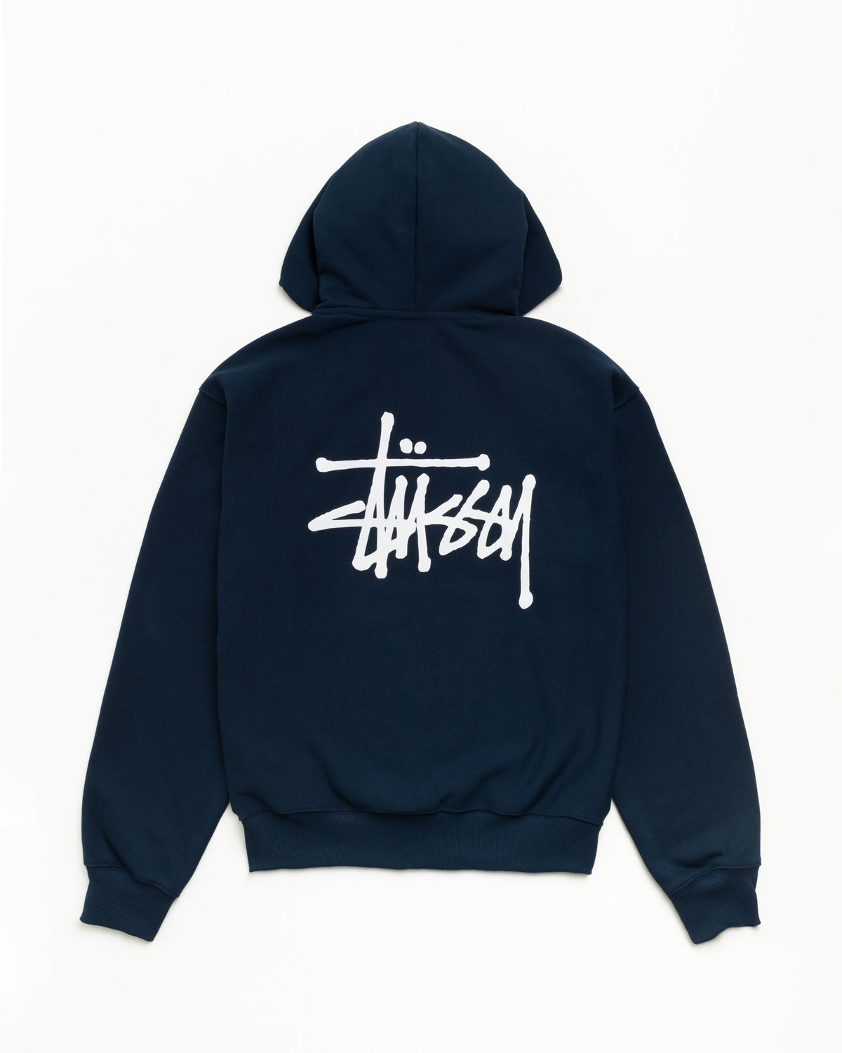 Basic Stüssy Zip Hoodie - Navy | Sweats | Stüssy