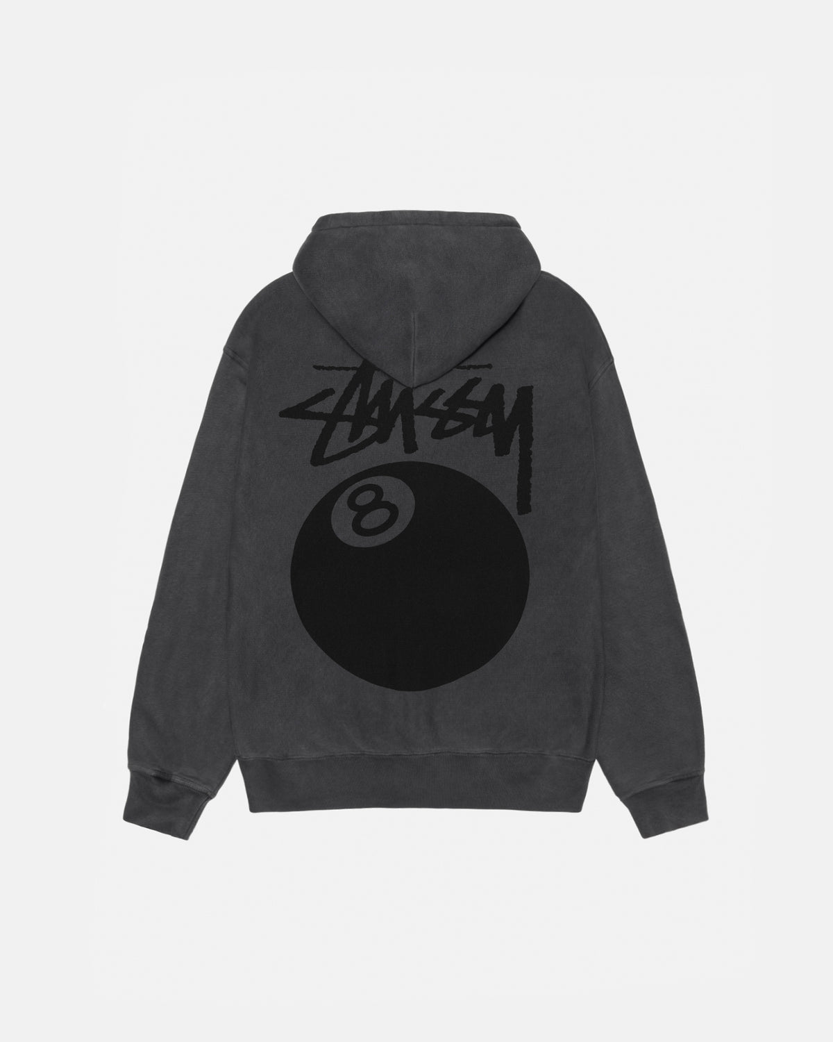8 Ball Zip Hoodie Pigment Dyed in black – Stüssy
