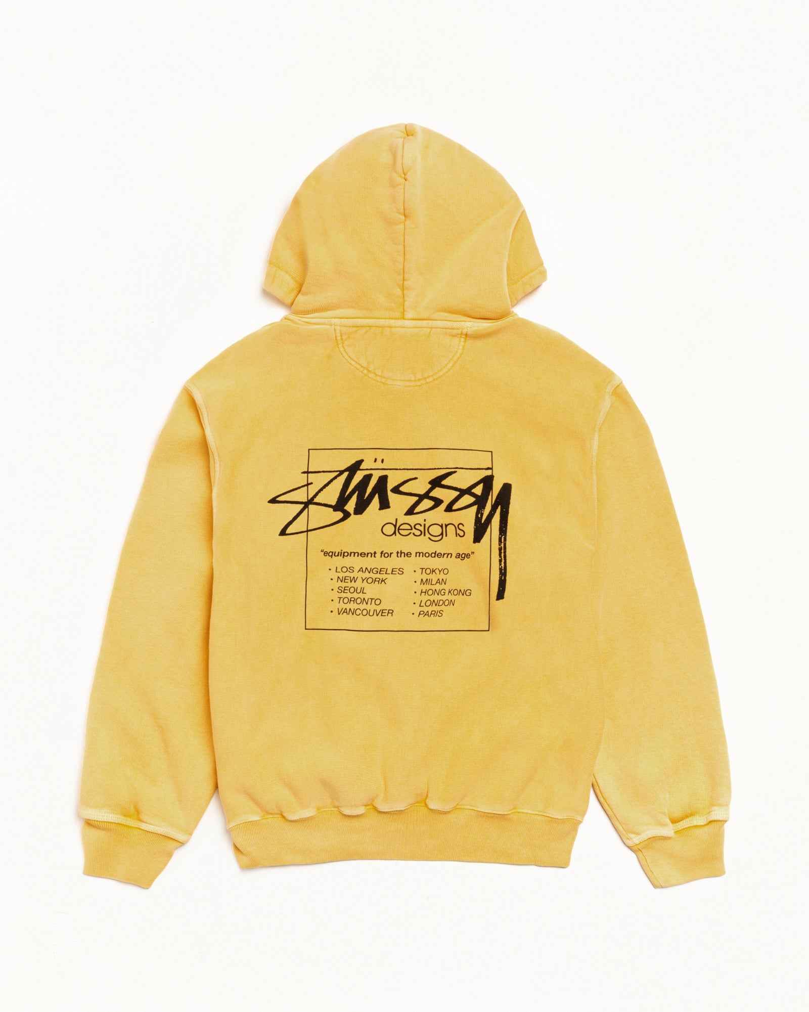 Modern Age Zip Hoodie Pigment Dyed – Yellow | Sweats | Stüssy