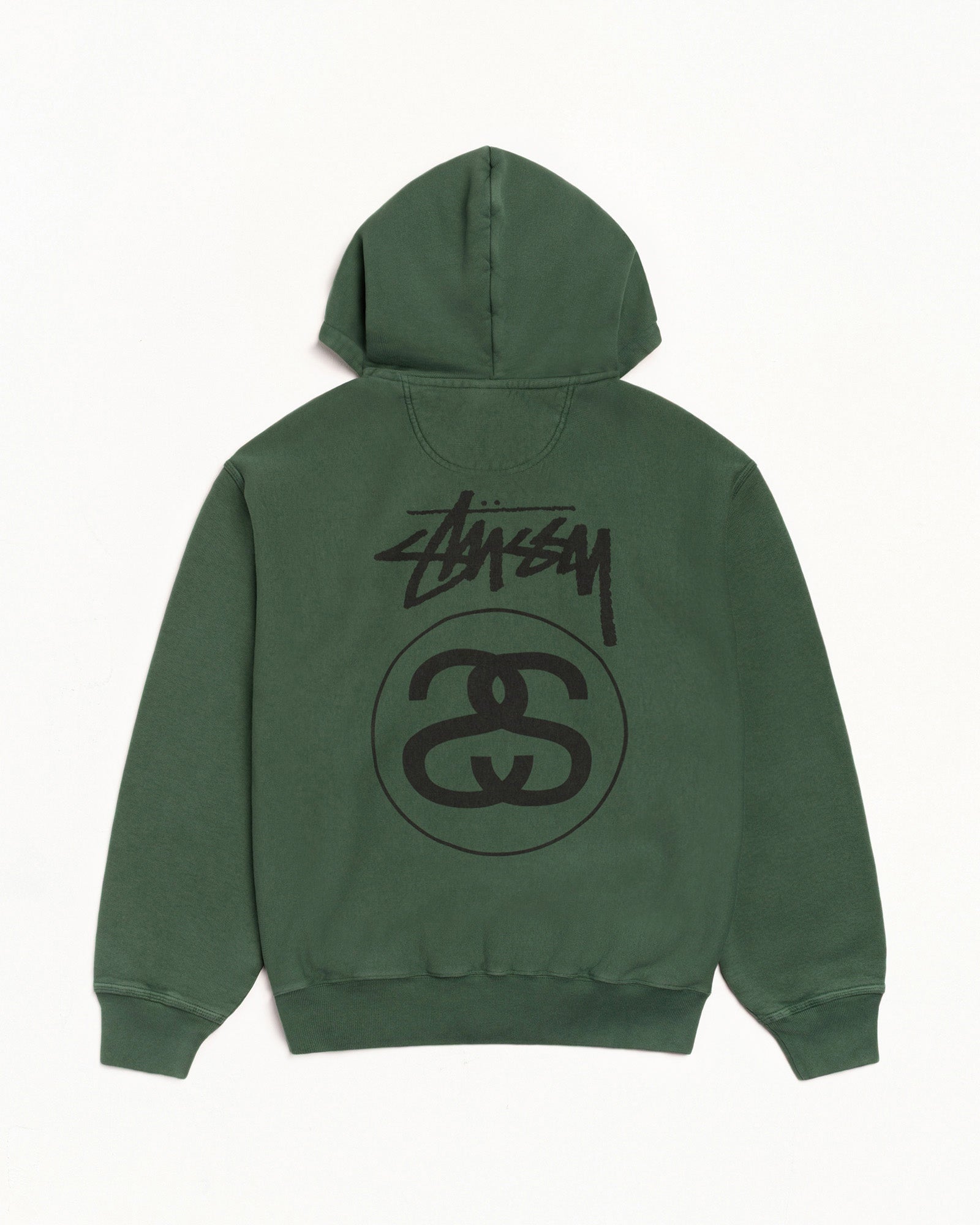 Stock Link Zip Hoodie Pigment Dyed – Pine | Sweats | Stüssy