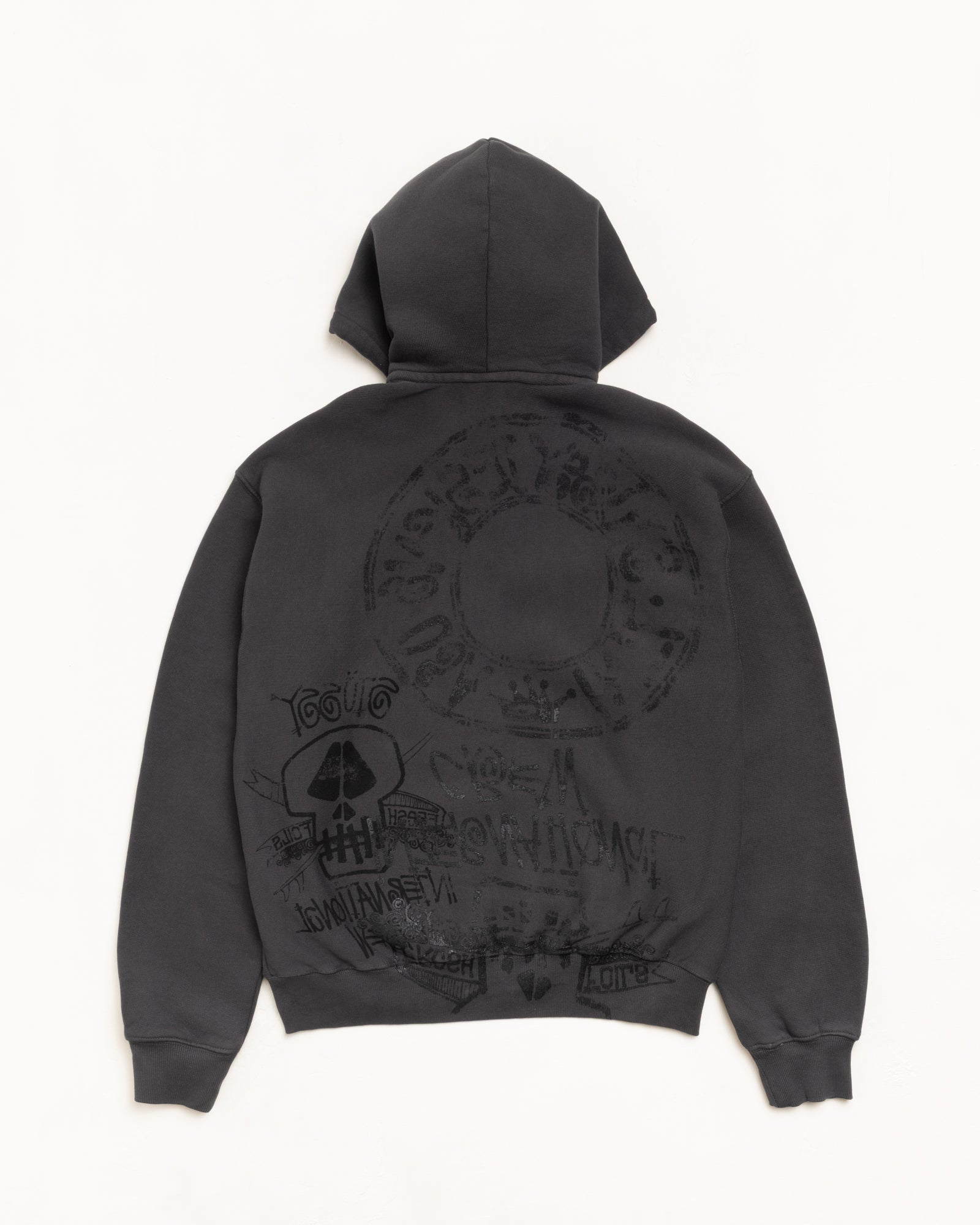 Skulls Zip Hoodie Pigment Dyed – Faded Black | Sweats | Stüssy