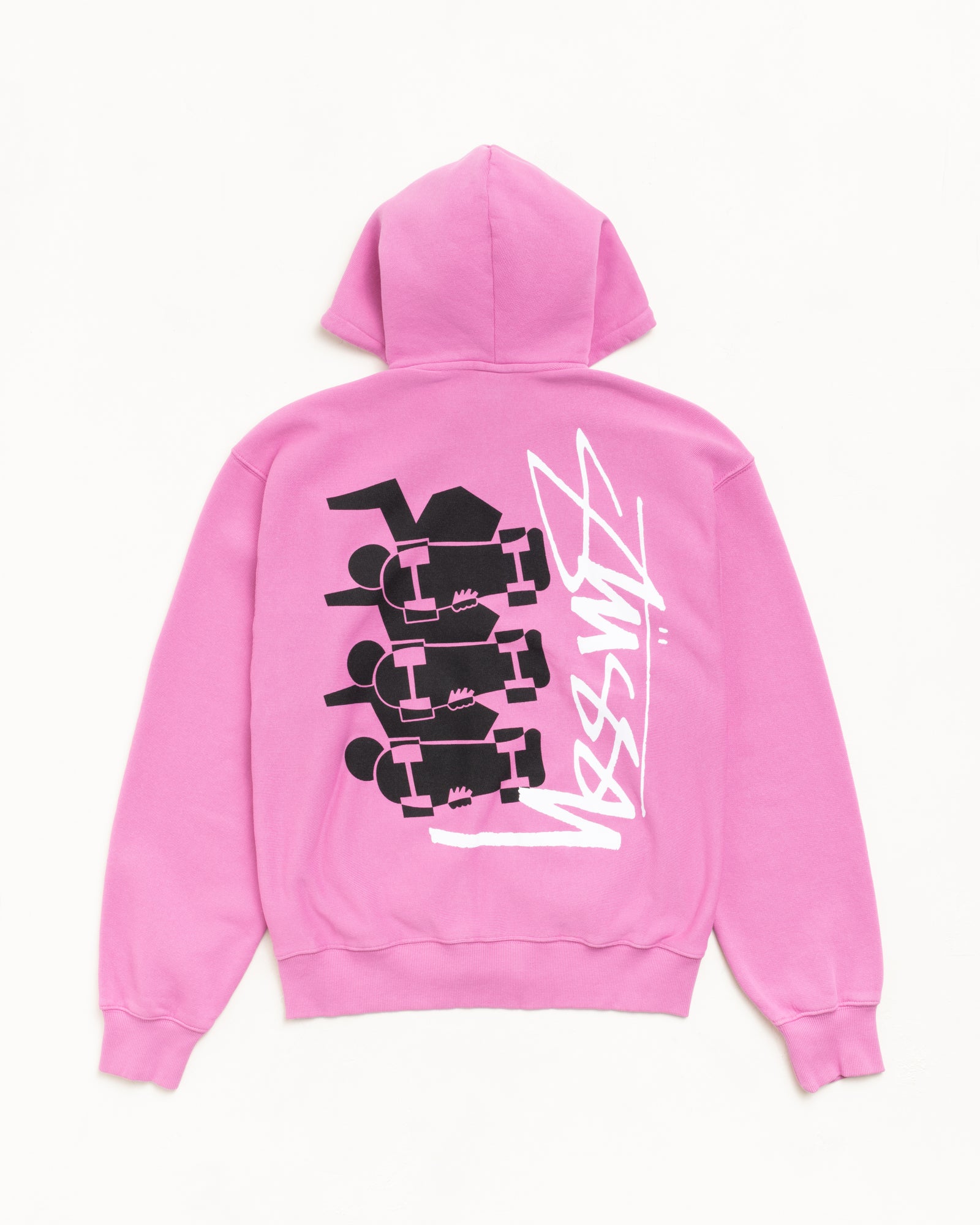 【本日限定値下げ】Stussy パーカー センター刺繍ロゴ ピンクパープル stussy ステューシー パーカー フーディ 刺繍ロゴ センターロゴ ピンク