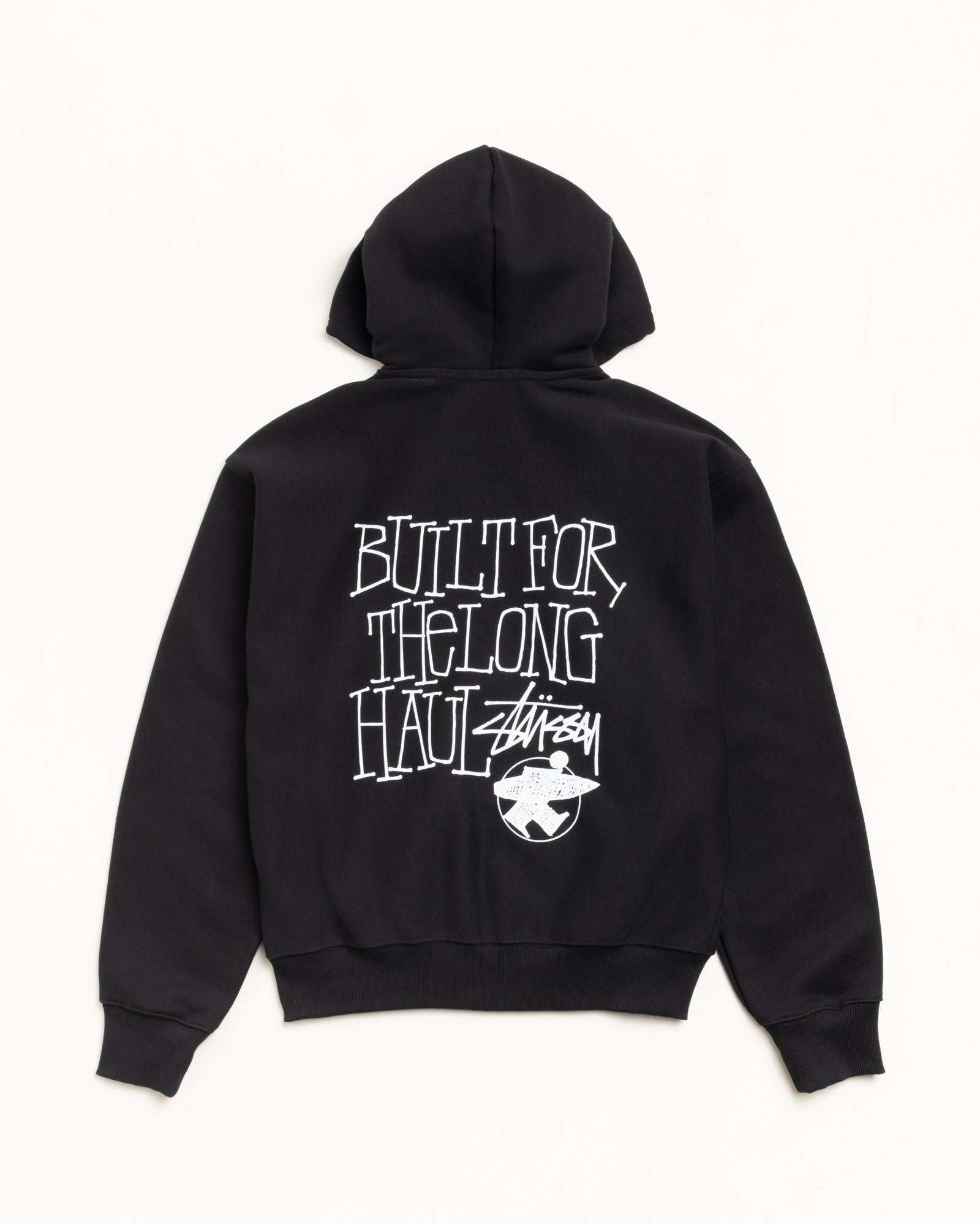 Long Haul Zip Hoodie – Black | Sweats | Stüssy