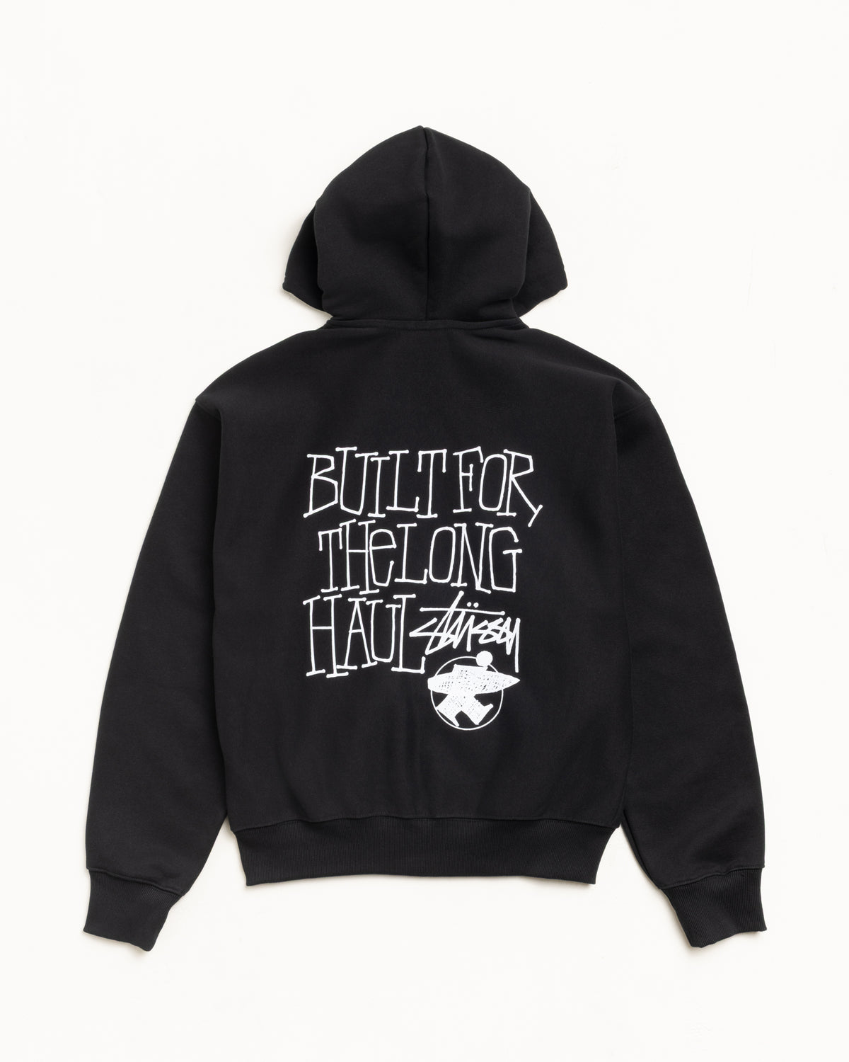 Long Haul Zip Hoodie – Black | Sweats | Stüssy