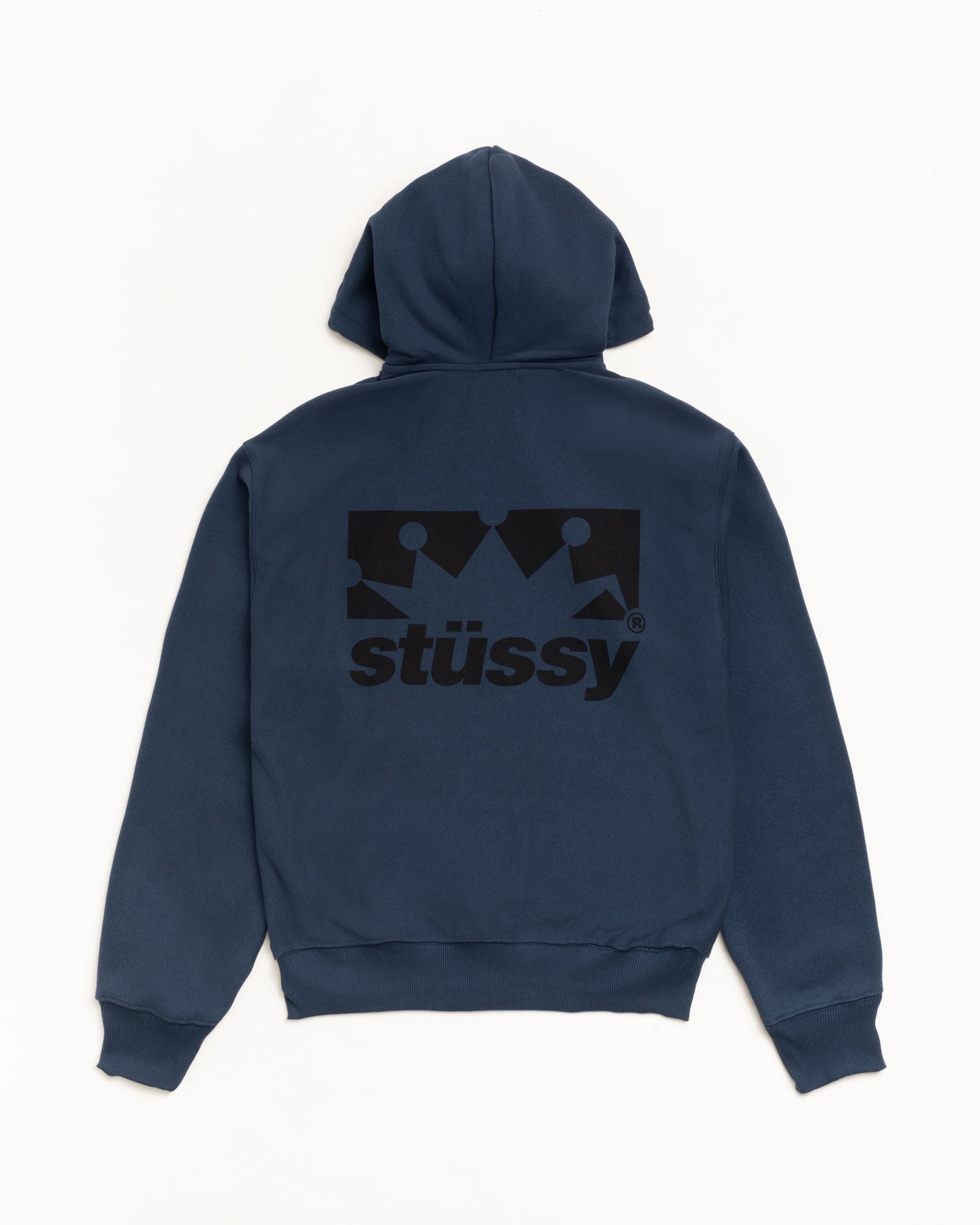 Box Crown Zip Hoodie – Navy | Sweats | Stüssy
