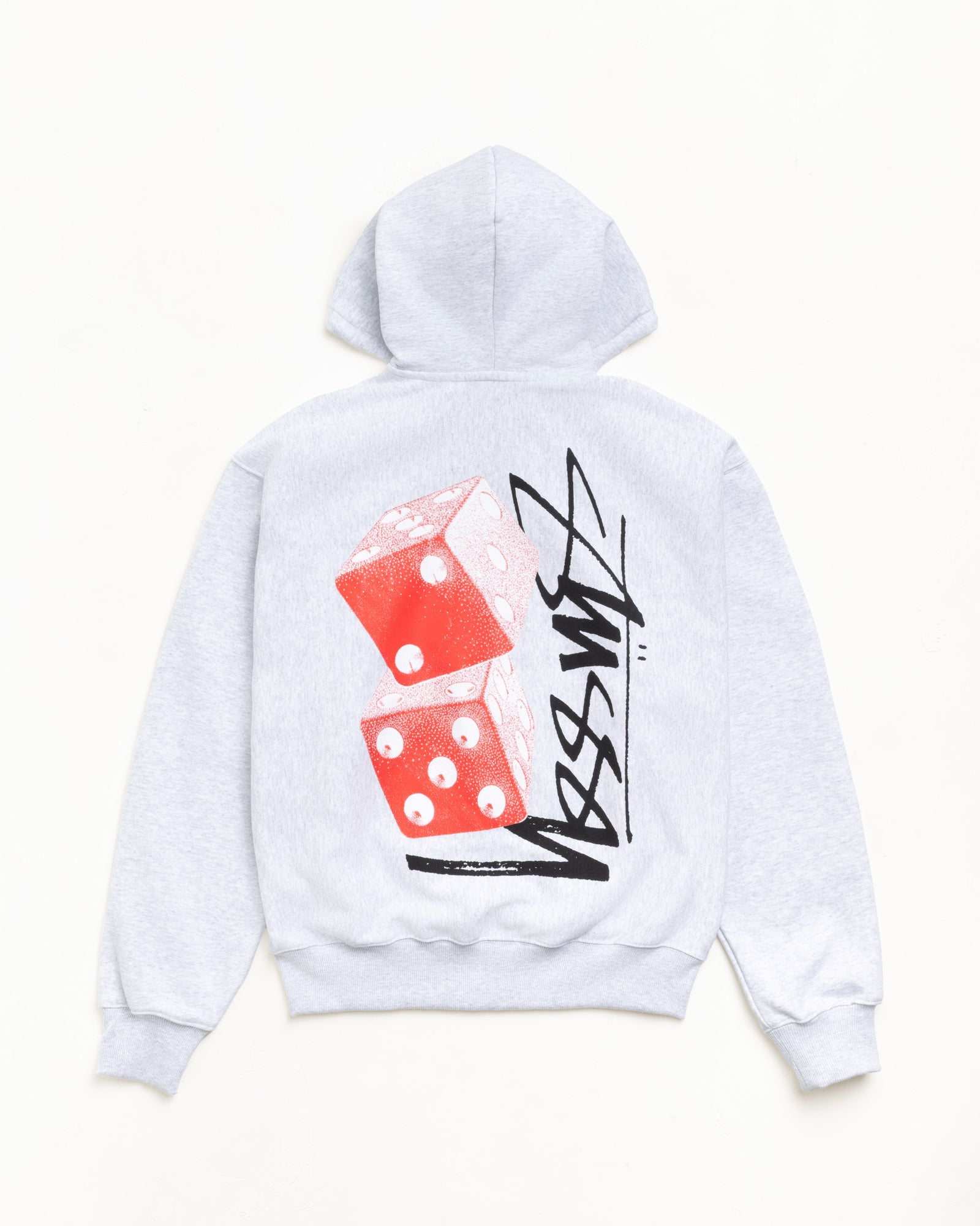 Tall Dice Zip Hood Mens Long Sleeve In Ash Heather