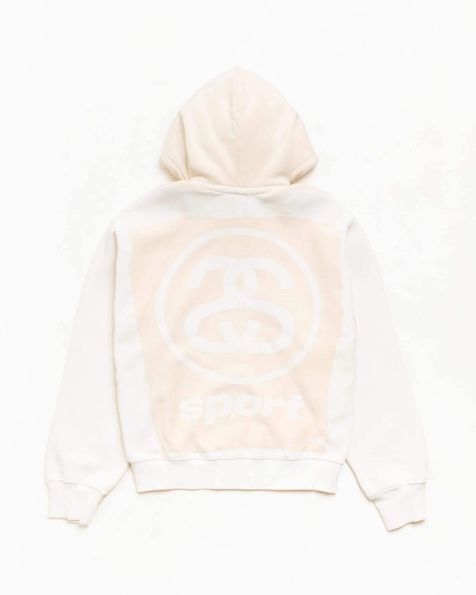Link Sport Gar. Dyed Zip Hood Unisex Long Sleeve In Bone