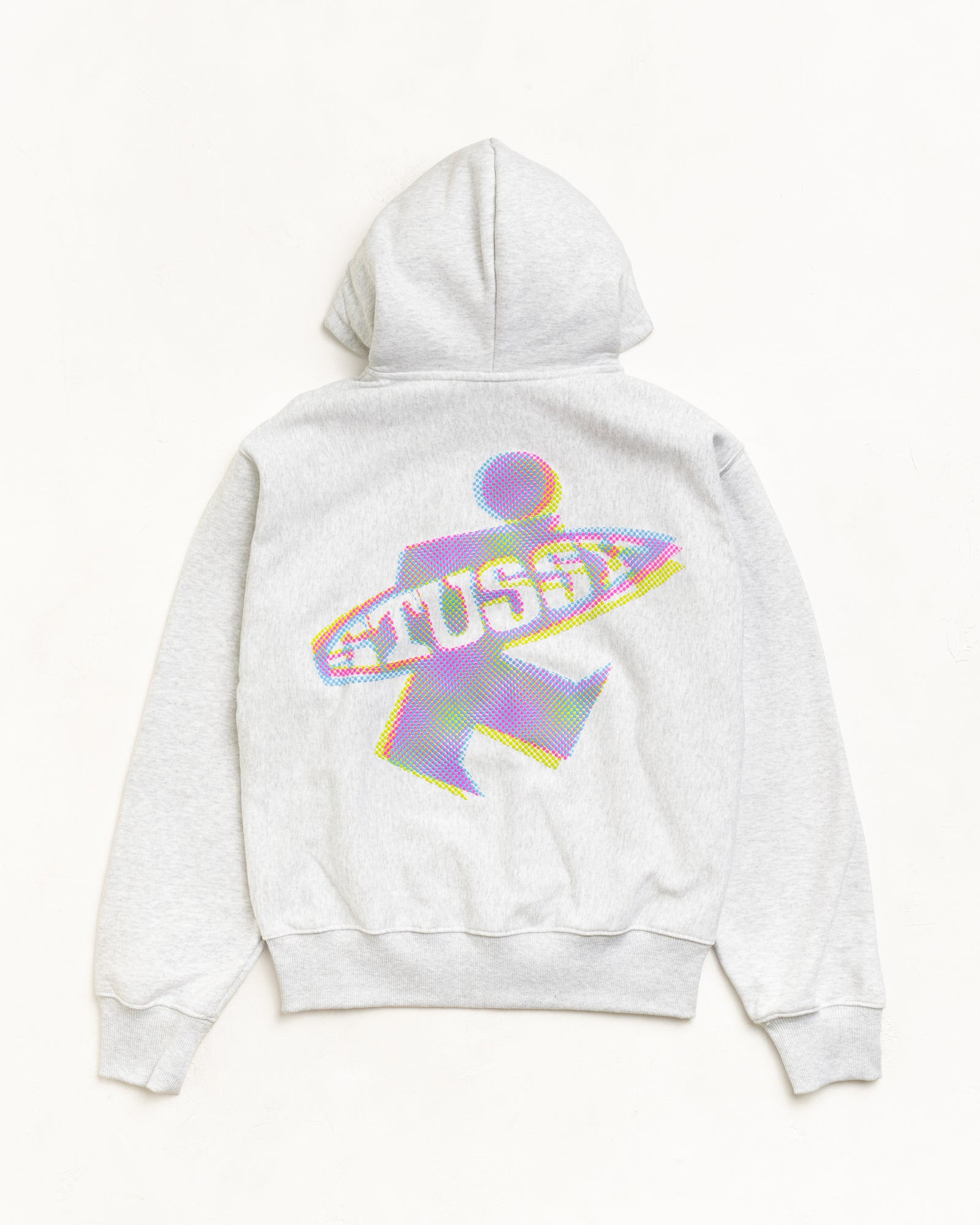 Dot Surf Puff Print Zip Hoodie – Ash Heather | Sweats | Stüssy