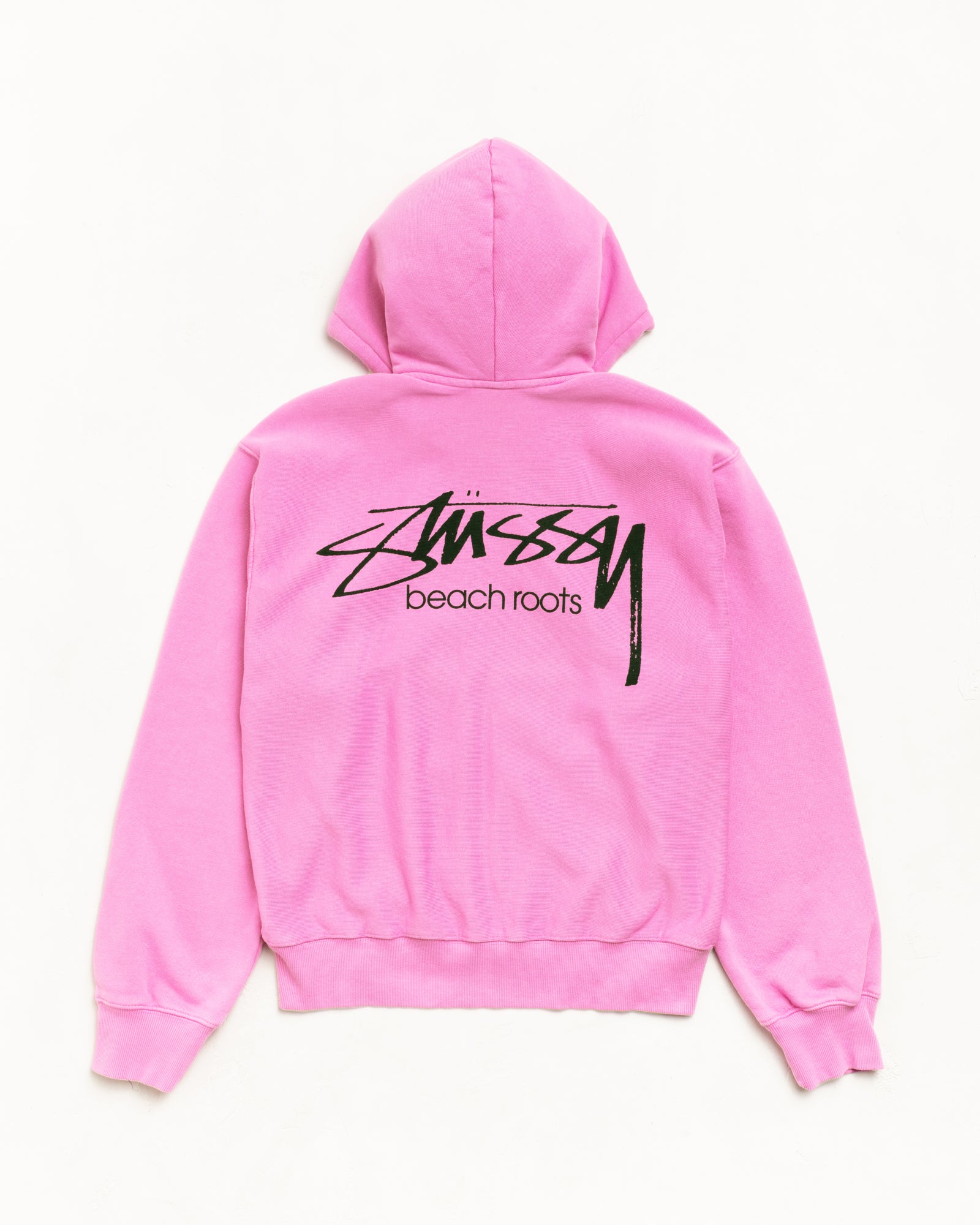 Beach Roots Zip Hoodie Garment Dyed – Pink | Sweats | Stüssy