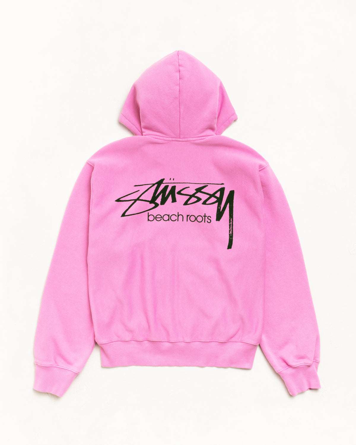 Beach Roots Zip Hoodie Garment Dyed – Pink | Sweats | Stüssy