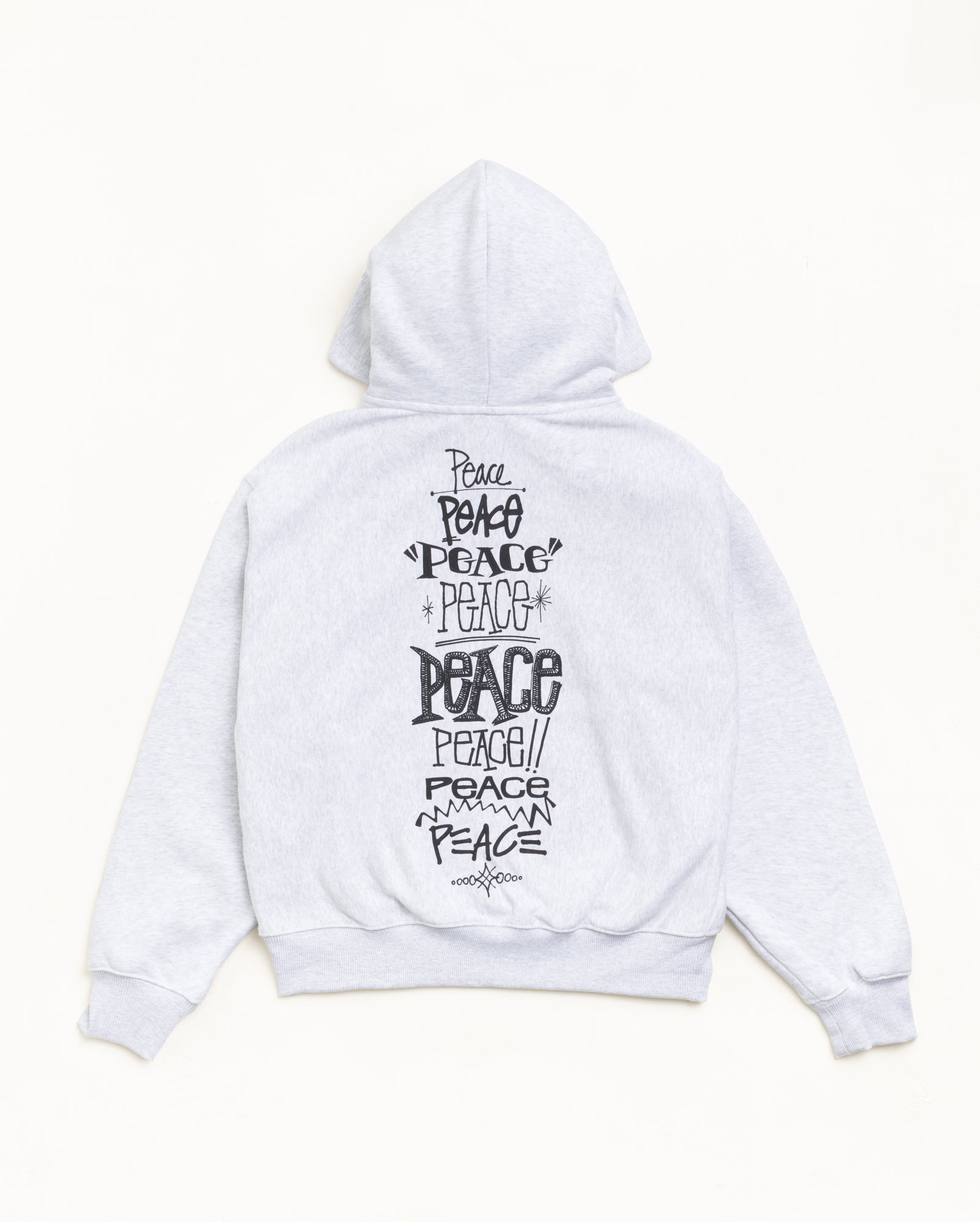 Peace Increased Zip Hoodie - Ash Heather | Sweats | Stüssy
