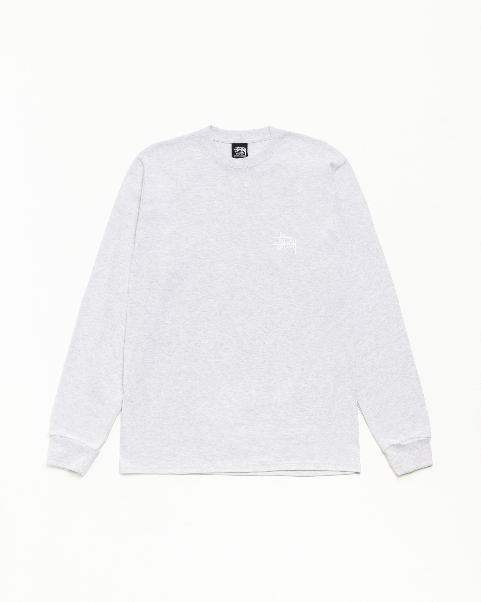 Basic Stüssy LS Tee Unisex Long Sleeve in Ash Heather