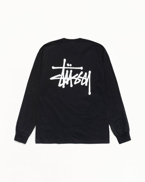 Basic Stussy Ls Tee Mens Long Sleeve In Black