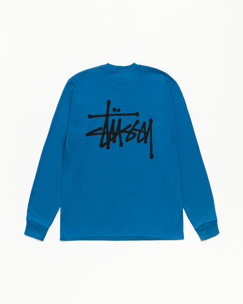 Basic Stüssy LS Tee Long Sleeve Tee in Blue