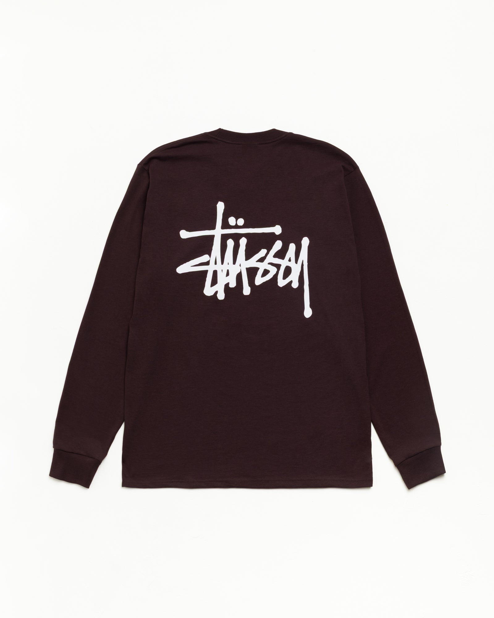 Basic Stüssy LS Tee - Chocolate | Tees | Stüssy