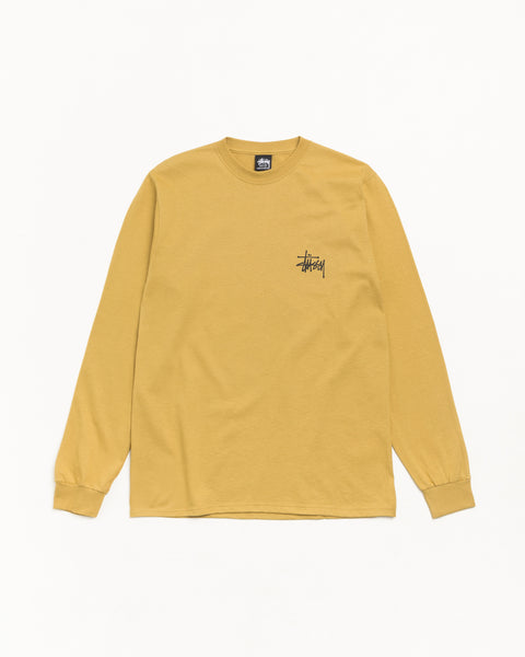 Basic Stussy Ls Tee Unisex Long Sleeve In Curry