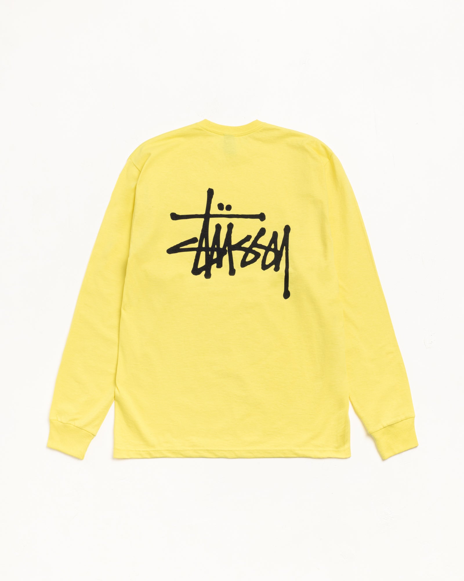Basic Stüssy LS Tee – Lemon | Tees | Stüssy