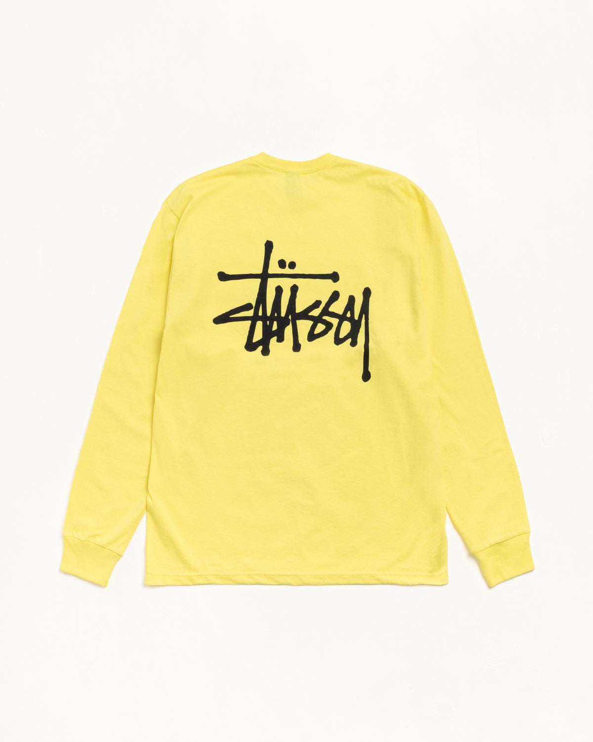 Basic Stüssy LS Tee – Lemon | Tees | Stüssy