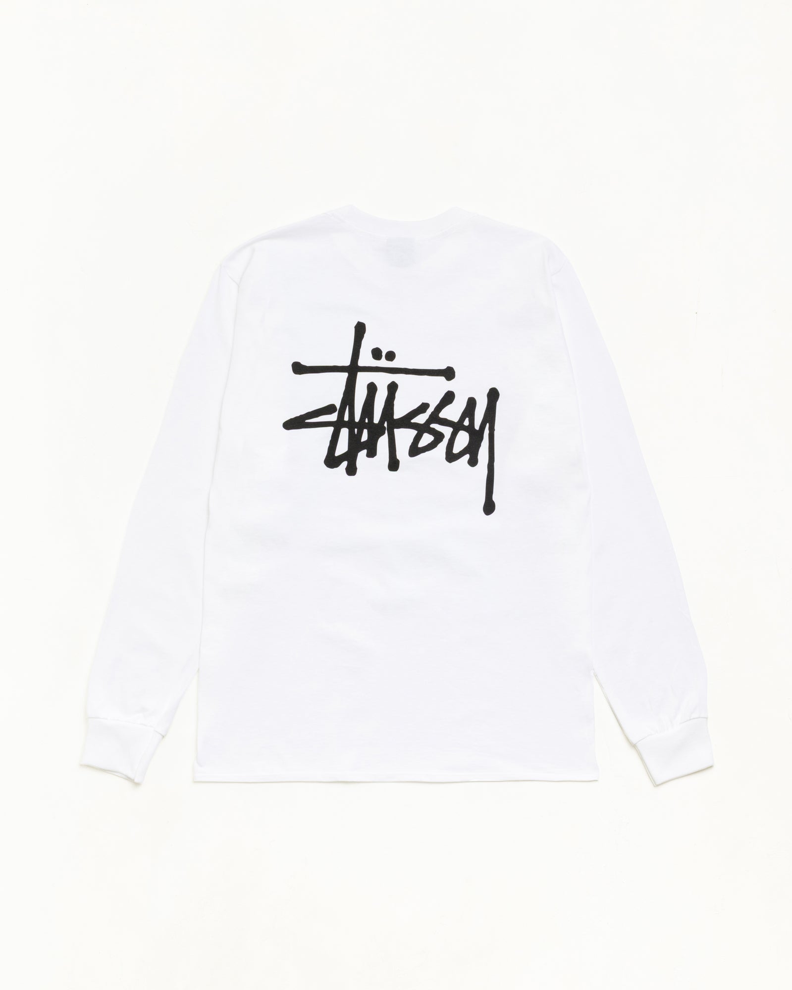 Basic Stüssy LS Tee Unisex Long Sleeve in the color White