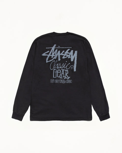Classic Gear Pigment Dyed LS Tee In Black